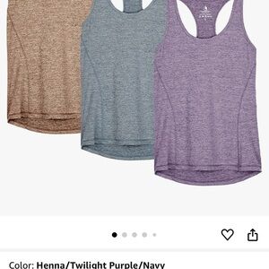 Set of 3 Women's Sleeveless Tops - Henna, Twilight Purple, Navy